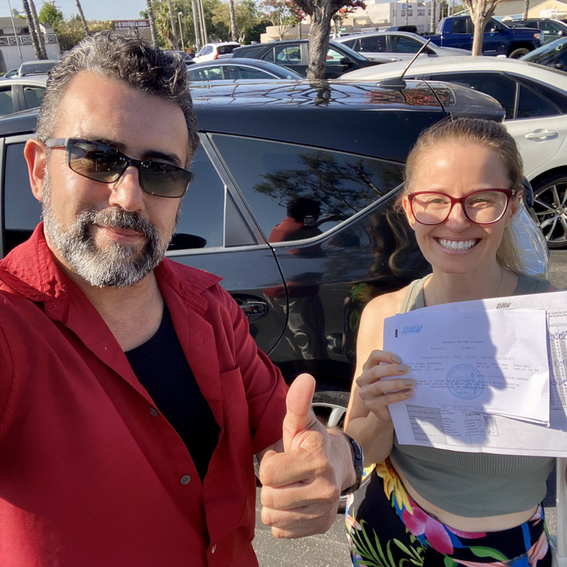 Failed on a flashing yellow arrow — passed second time with 2 errors