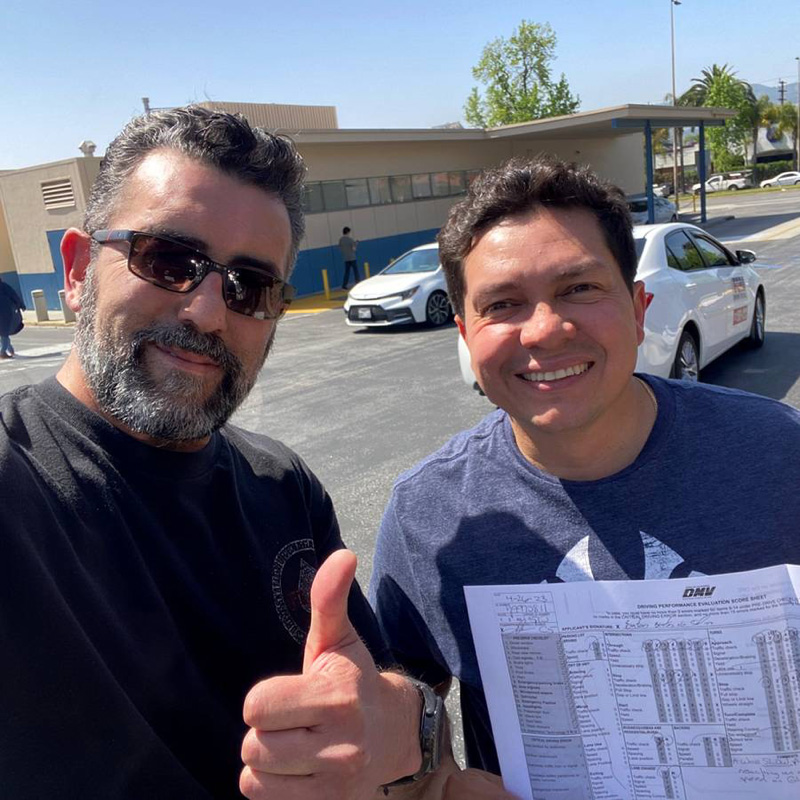 Failed for driving too slowly — passed the second time with 2 errors