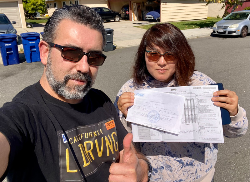No car to practice with. Limited availability. Passed anyway.