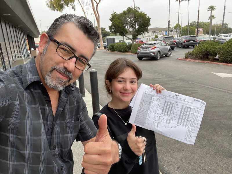 She passed on her own — and I ran into her outside the DMV by coincidence