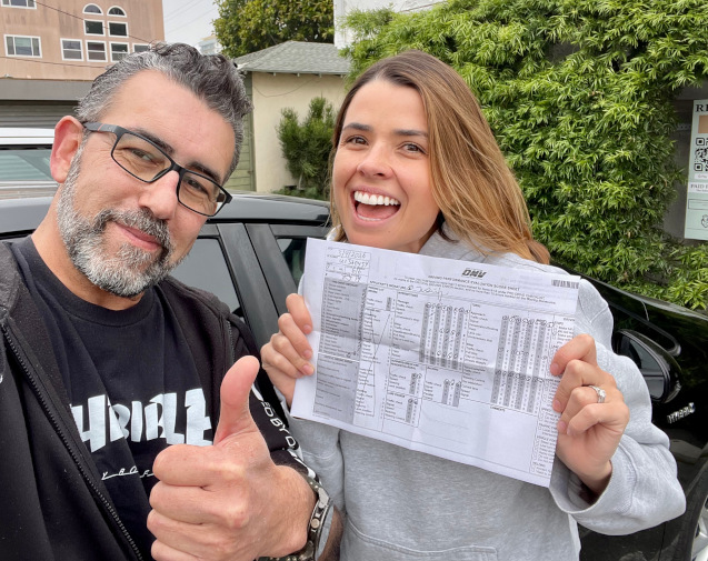 The same examiner showed up for her second test. She said yes. They hugged after.